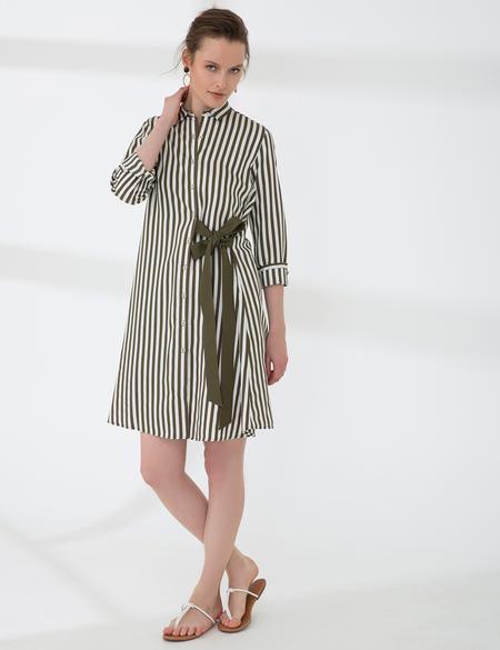 Haki Comfort Fit Dokuma Elbise - 50202672001