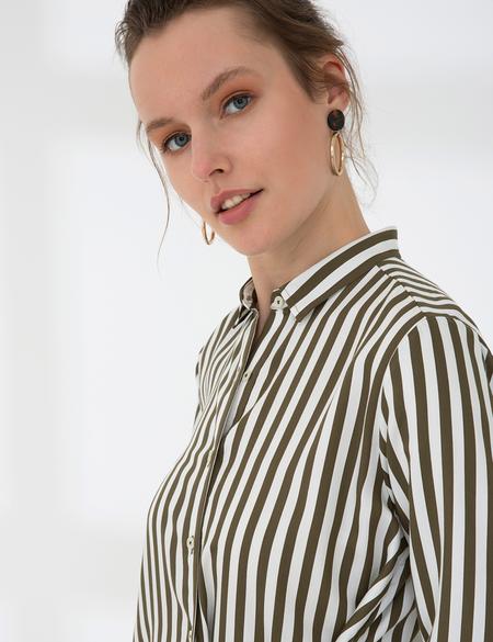 Haki Comfort Fit Dokuma Elbise - 50202672001