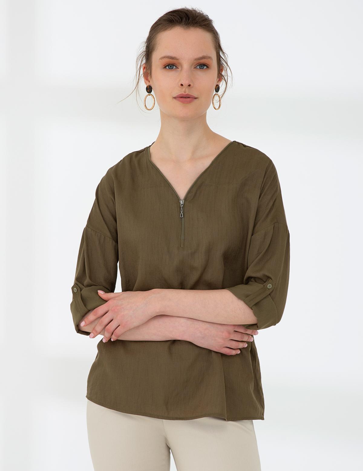 Haki Comfort Fit Uzun Kollu Gömlek - 50202820012