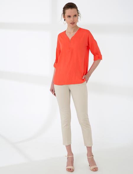 Nar Çiçeği Comfort Fit Uzun Kollu Gömlek - 50202820027