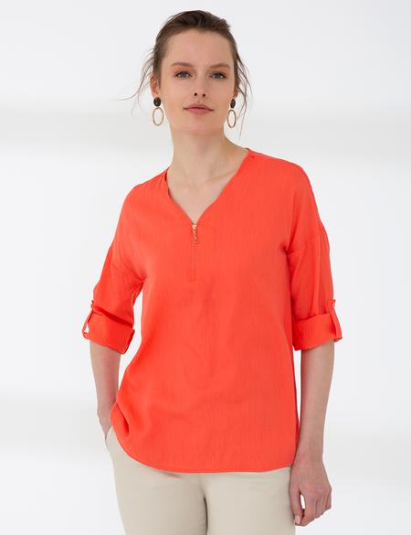 Nar Çiçeği Comfort Fit Uzun Kollu Gömlek - 50202820027