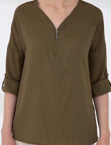 Haki Comfort Fit Uzun Kollu Gömlek - 50202820012