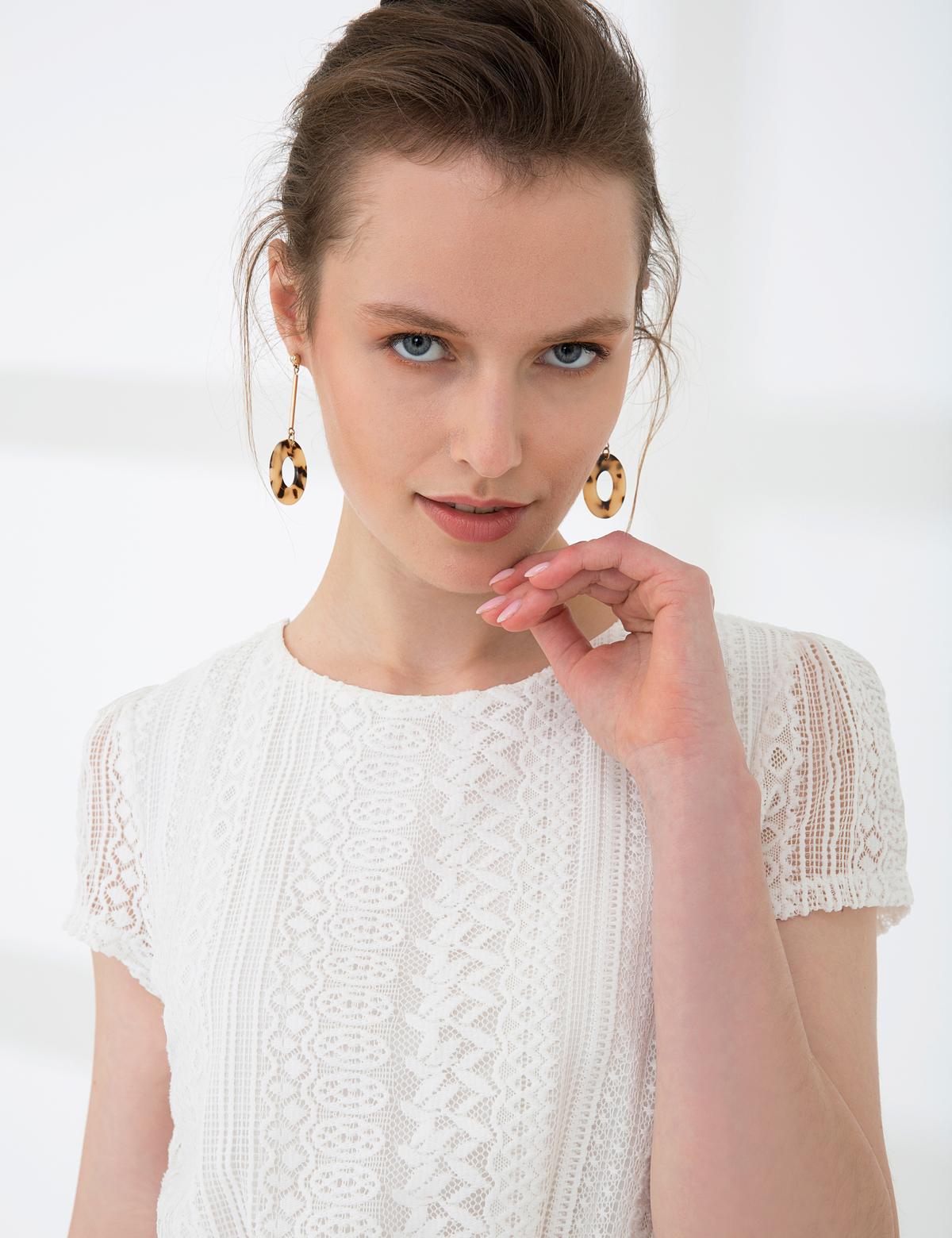 Beyaz Dokuma Elbise - 50202829004