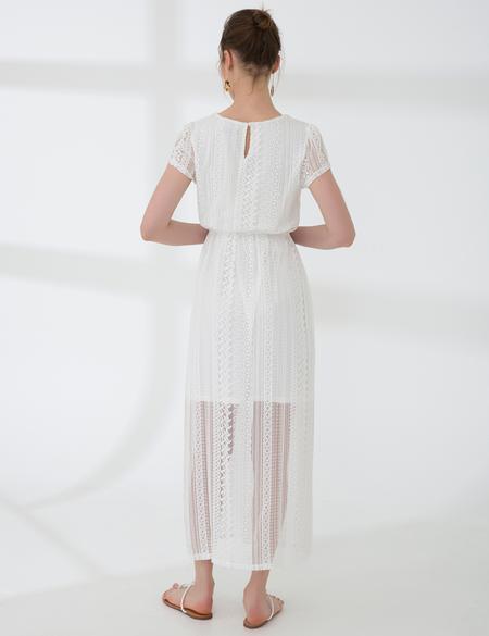 Beyaz Dokuma Elbise - 50202829004