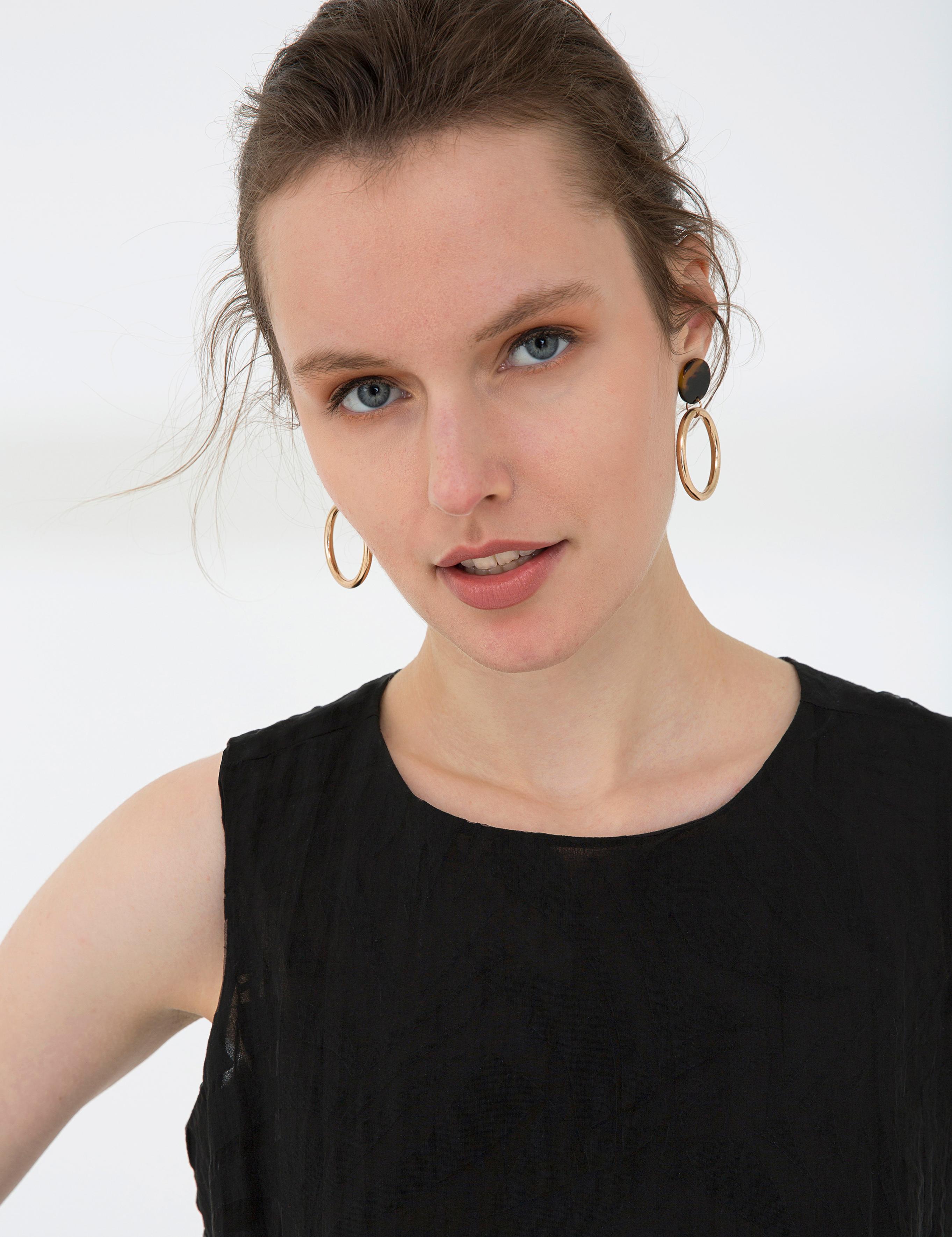 Siyah Crop Kolsuz Bluz