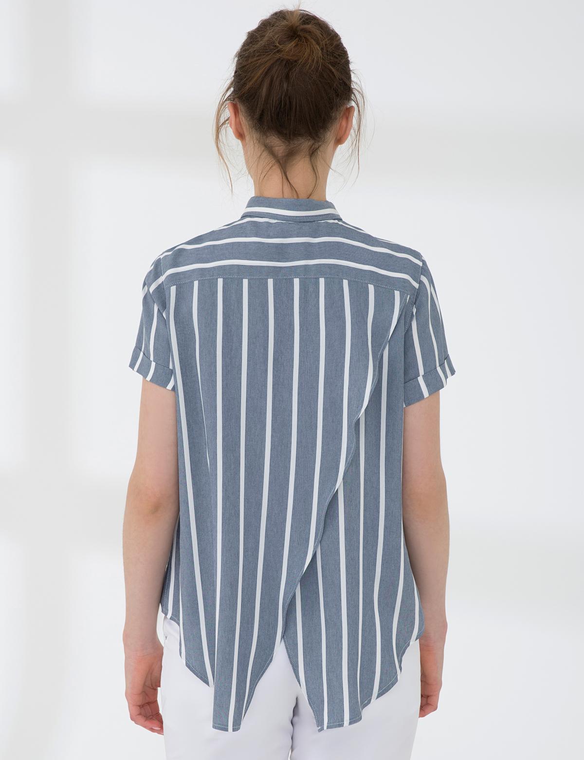 Lacivert Comfort Fit Kısa Kollu Gömlek - 50204417006