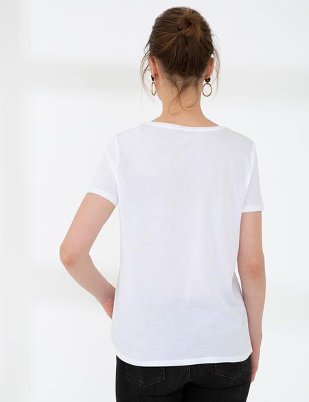 Beyaz Standart Fit Tişört - 50206155005