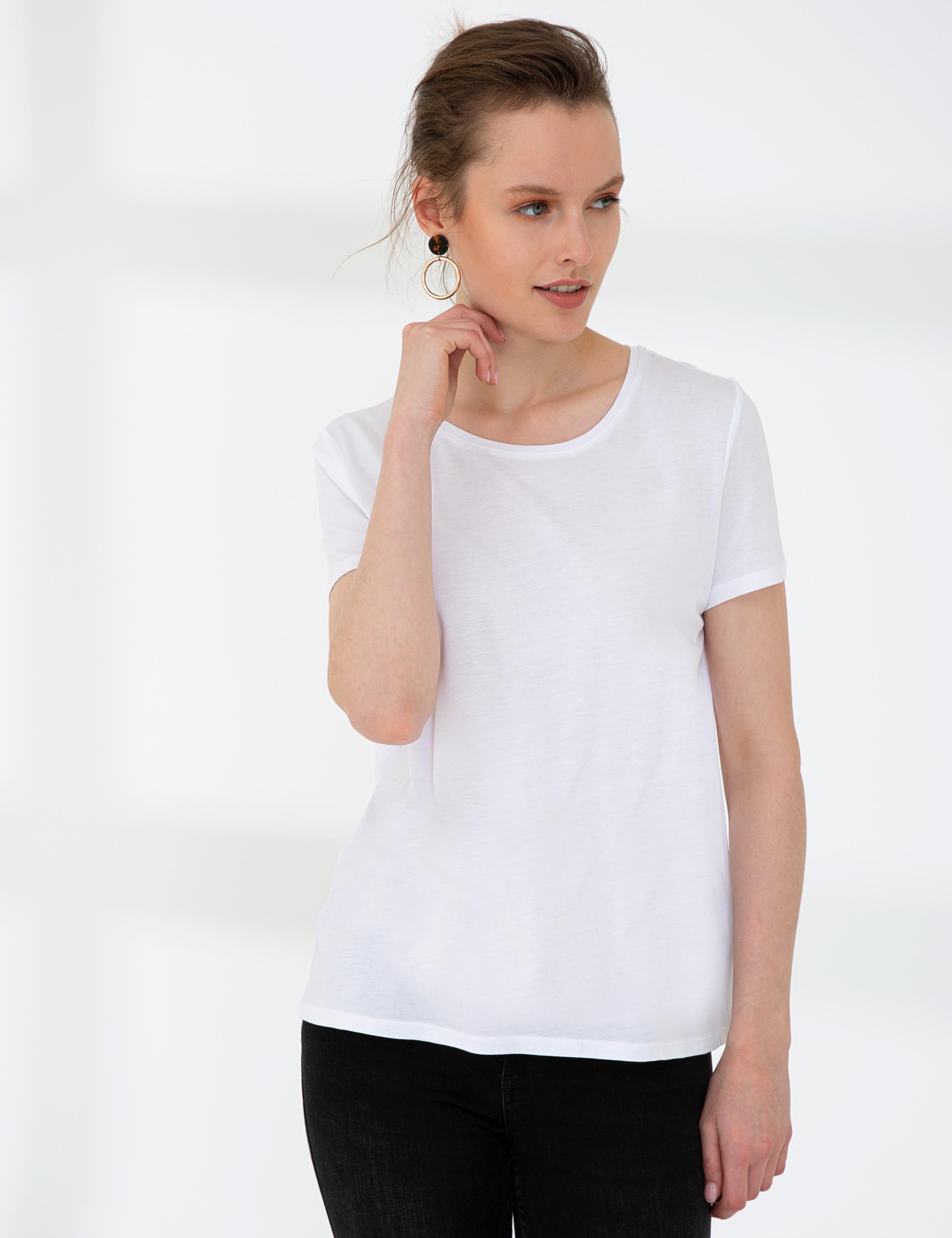 Beyaz Standart Fit Tişört