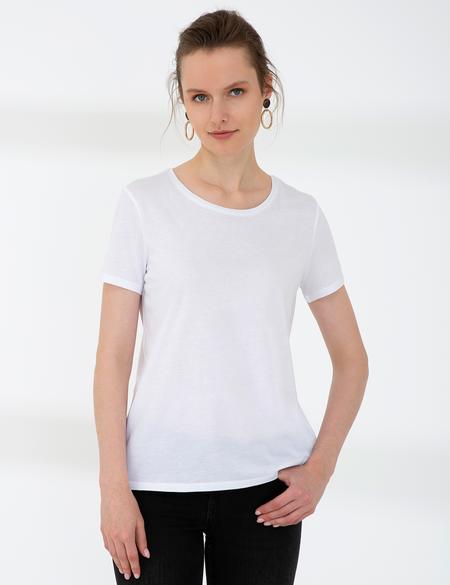 Beyaz Standart Fit Tişört - 50206155005