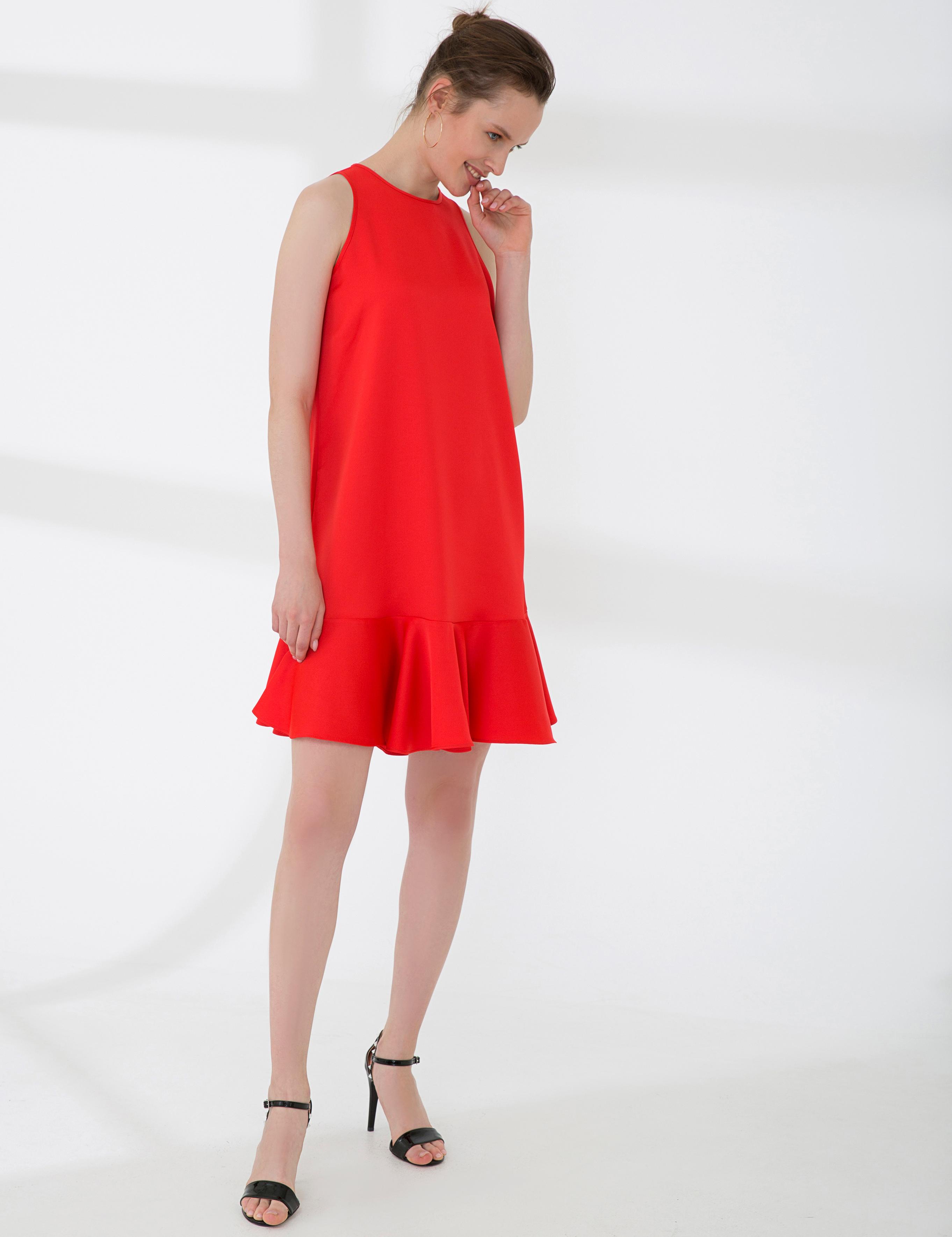 Nar Çiçeği Dokuma Elbise