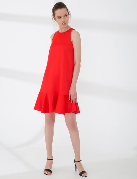 Nar Çiçeği Dokuma Elbise - 50243103007