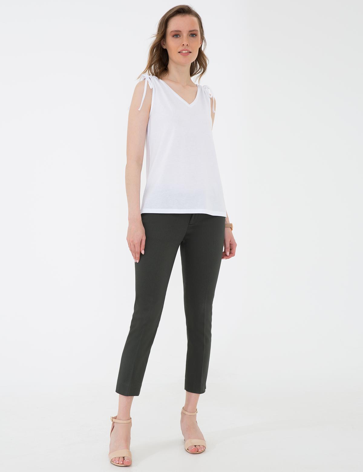 Beyaz Kolsuz Tişört - 50200747048