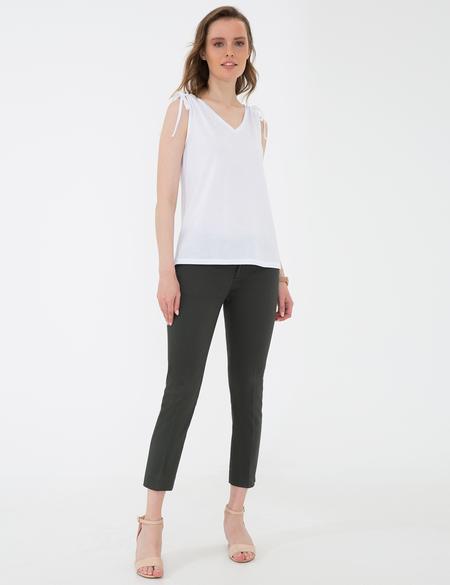 Beyaz Kolsuz Tişört - 50200747048