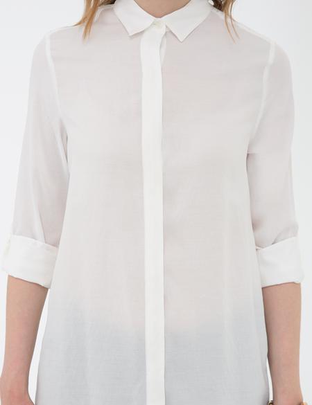 Beyaz Comfort Fit Uzun Kollu Gömlek - 50202629025