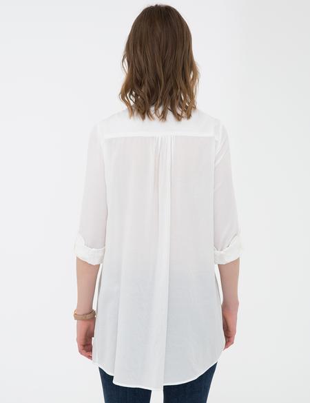 Beyaz Comfort Fit Uzun Kollu Gömlek - 50202629025