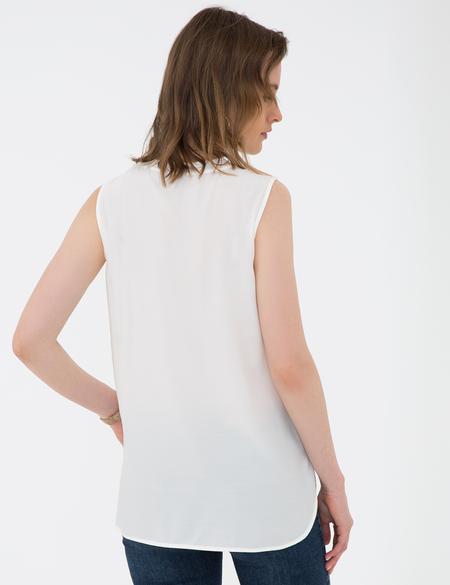 Toz Pembe Regular Fit Kolsuz Bluz - 50204439015