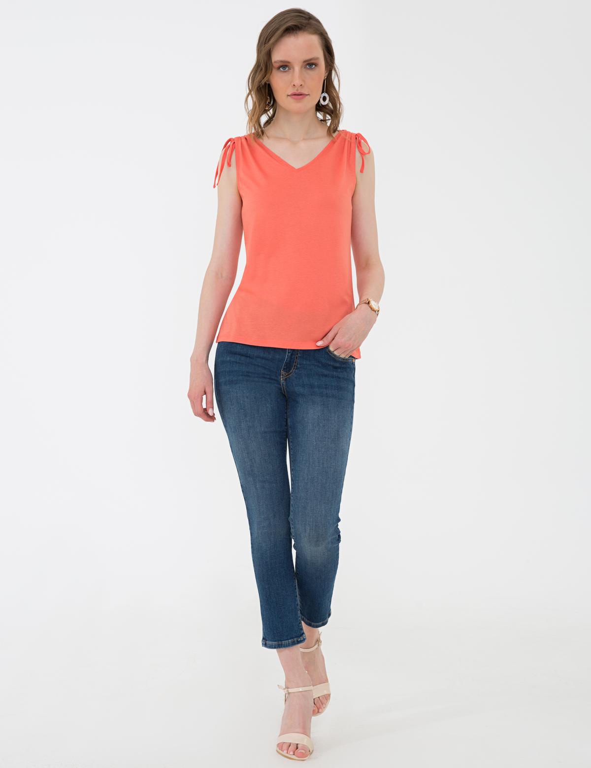 Nar Çiçeği Kolsuz Tişört - 50200747061