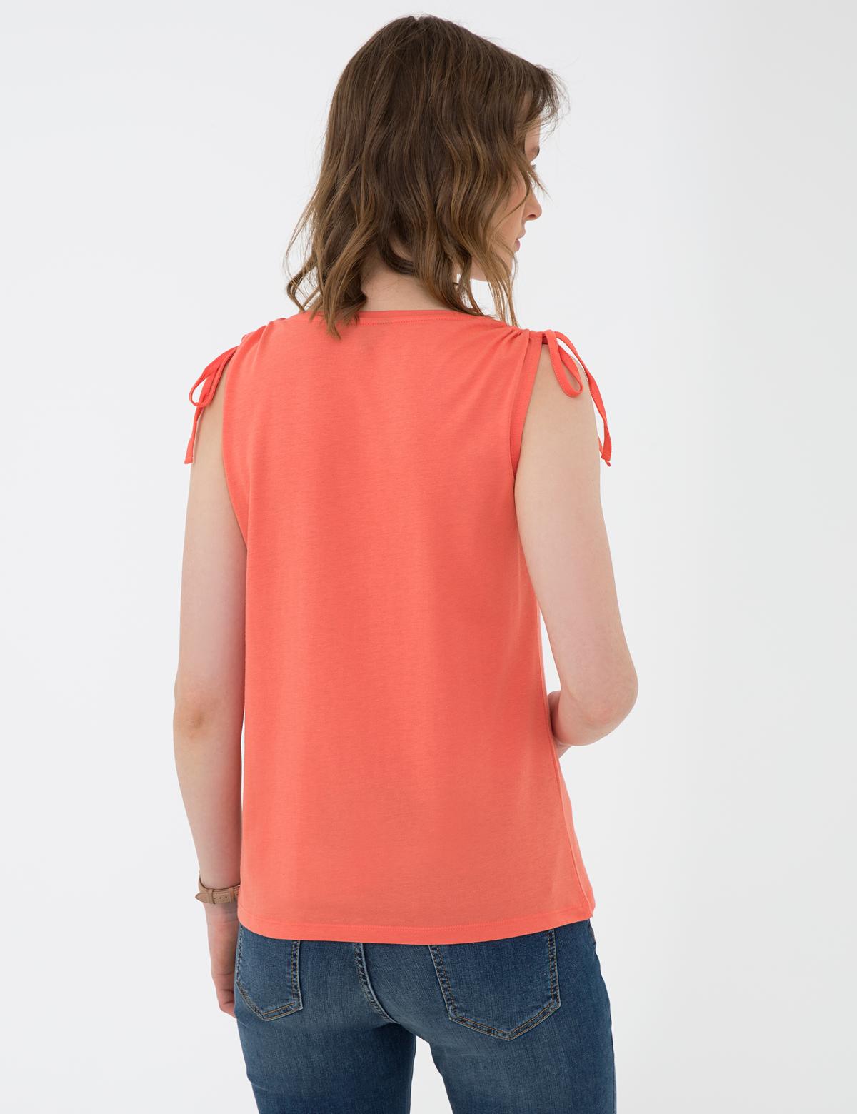 Nar Çiçeği Kolsuz Tişört - 50200747061