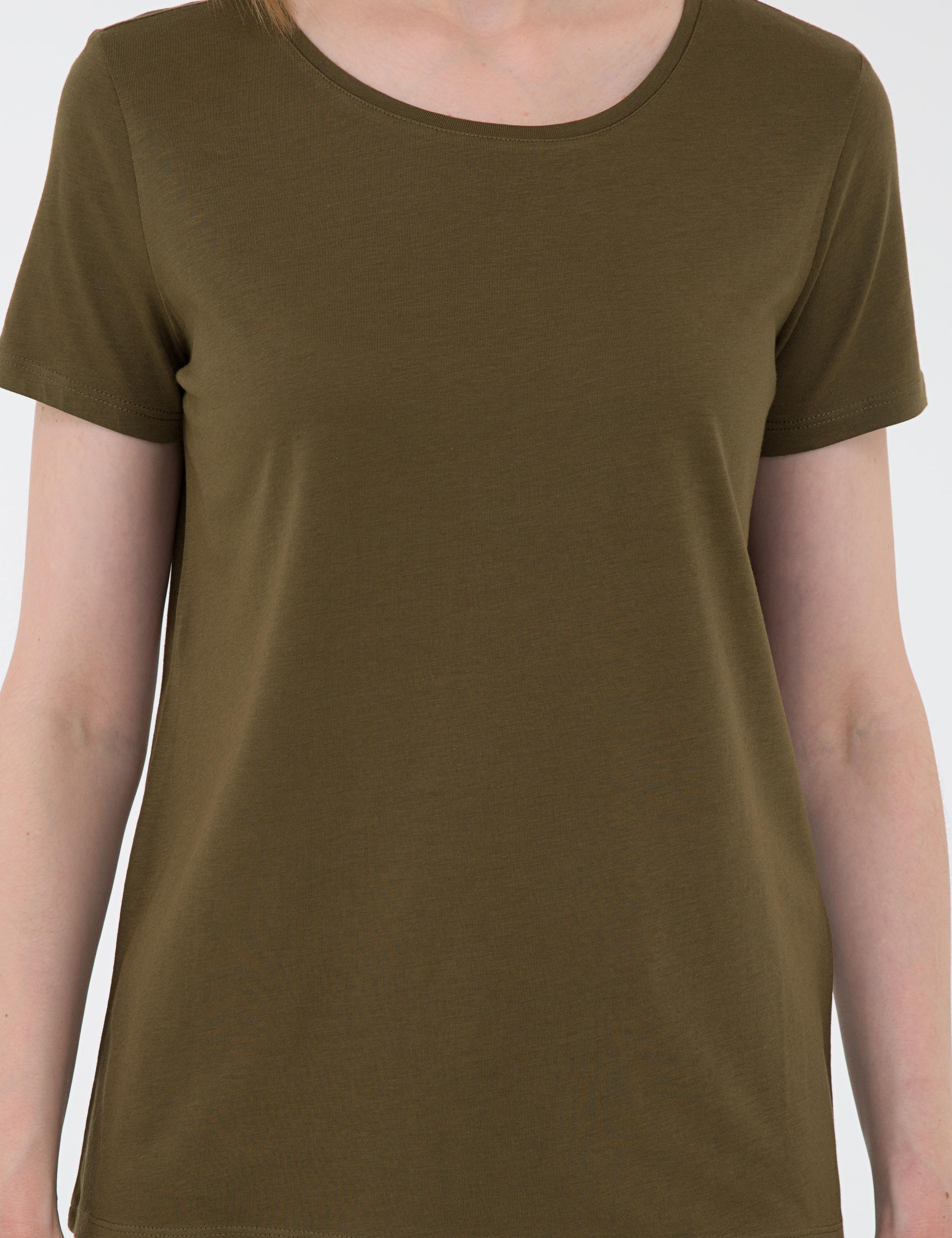 Haki Bisiklet Yaka Tişört