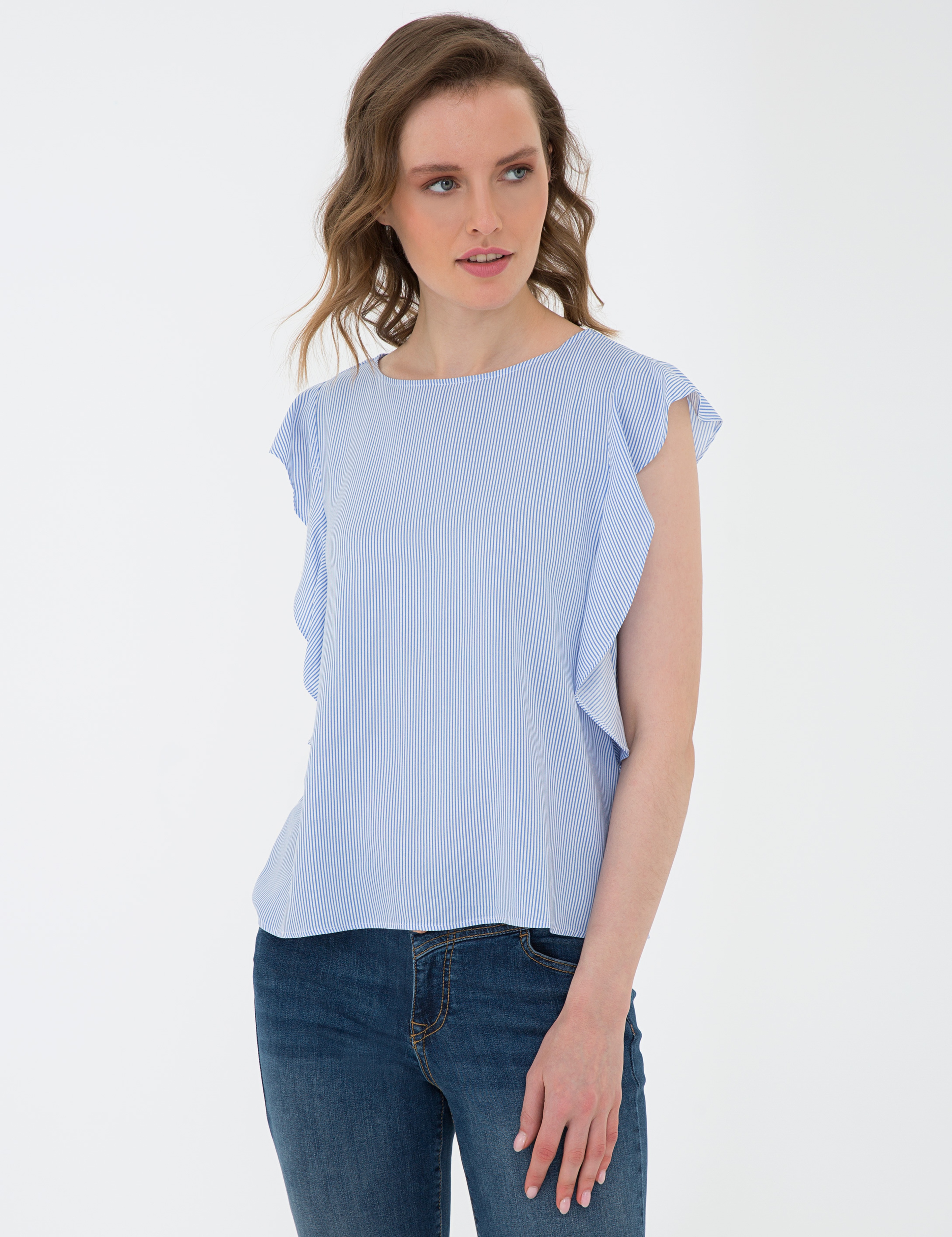 Açık Mavi Regular Fit Bluz - Image 3