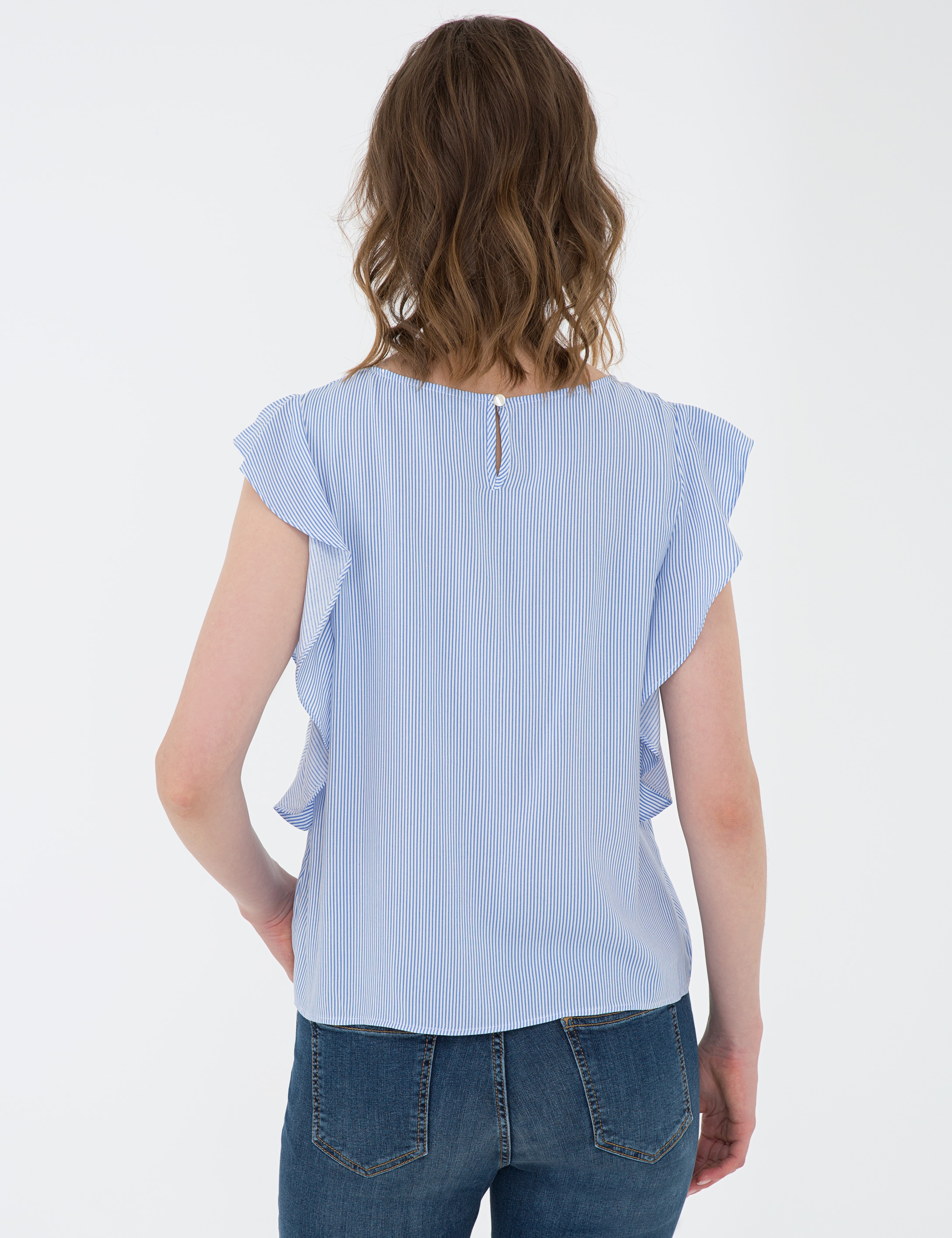 Açık Mavi Regular Fit Bluz - Image 4