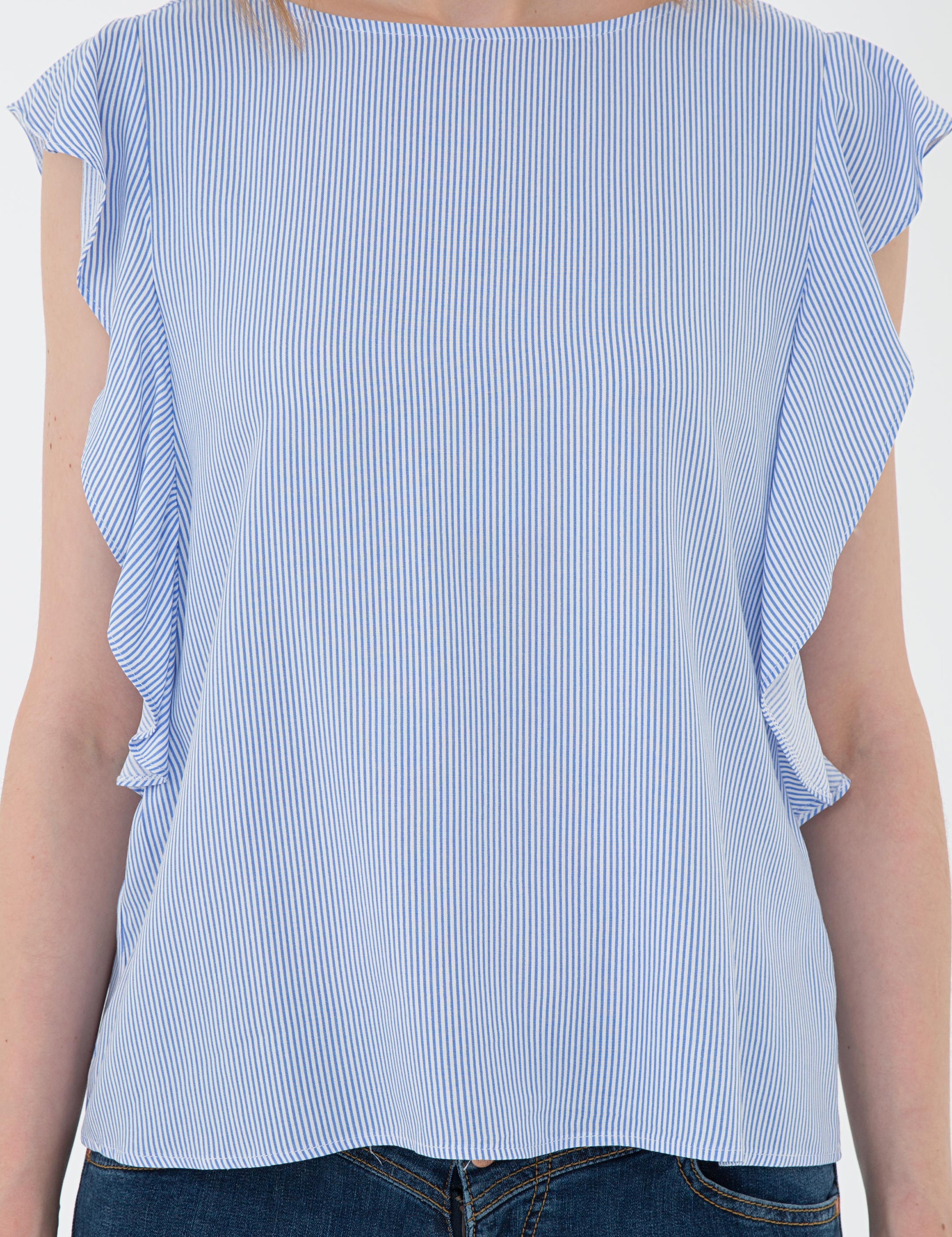 Açık Mavi Regular Fit Bluz - Image 6