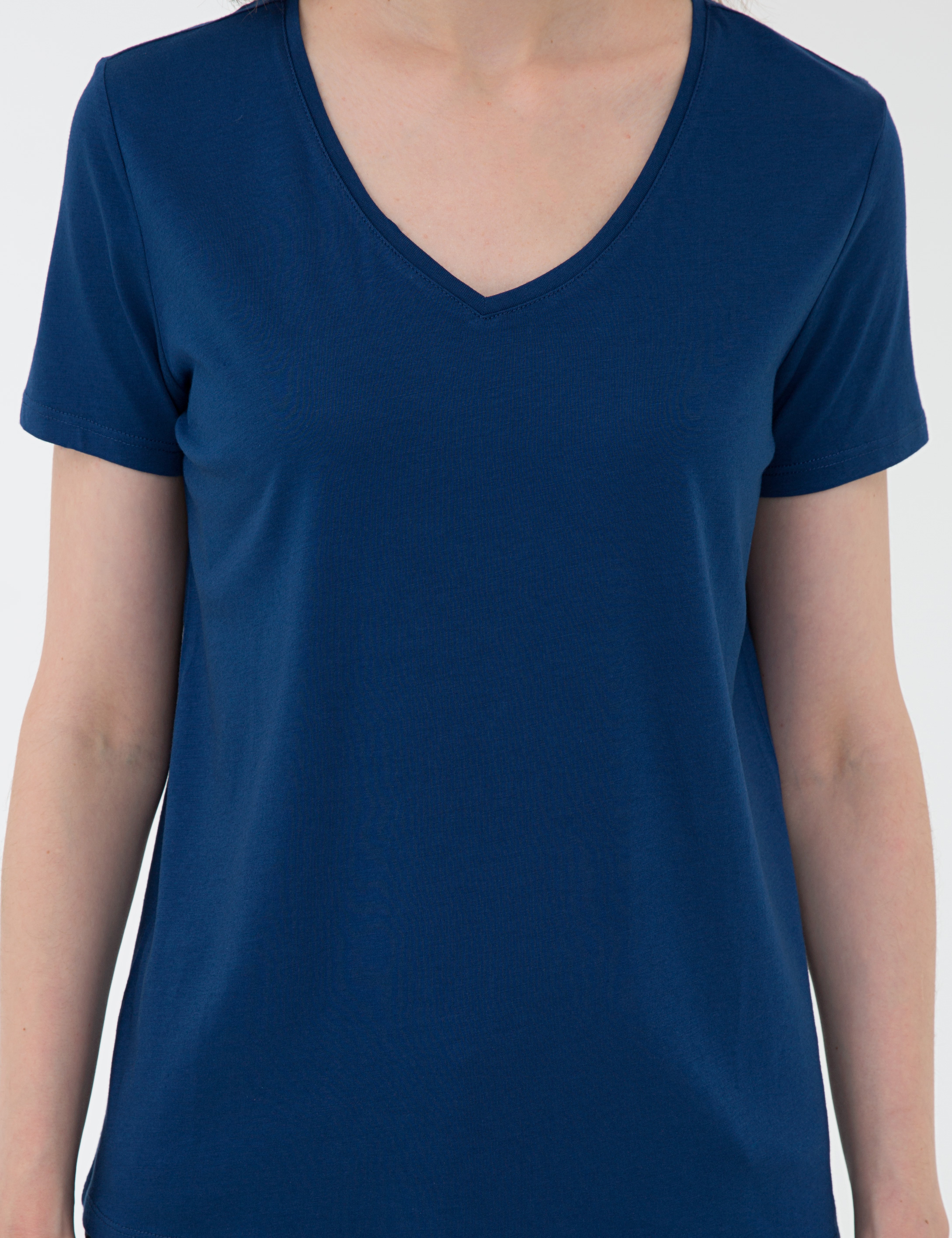 Pierre Cardin Lacivert Regular Fit V Yaka Tişört görsel 6