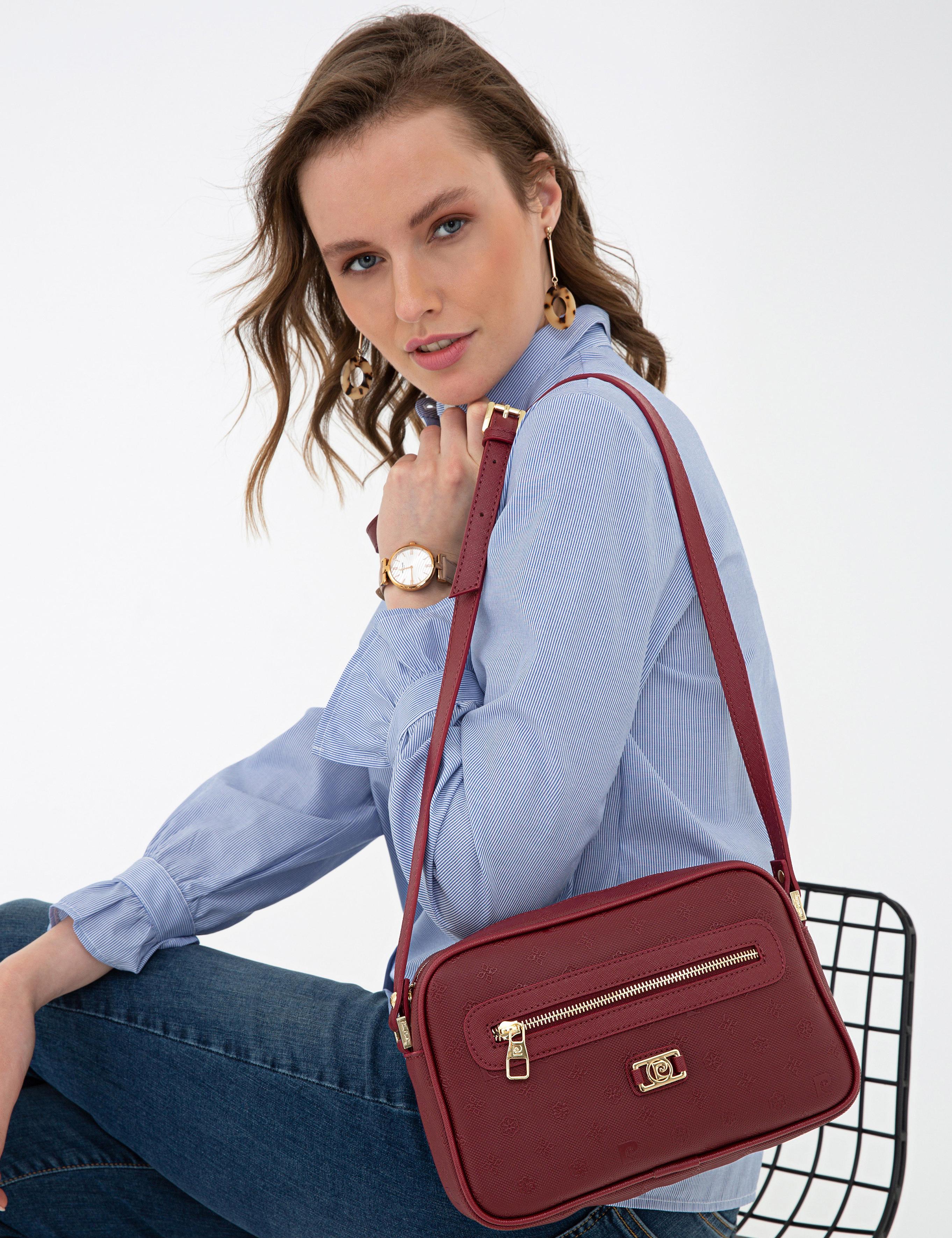 Bordo Omuz Çantası