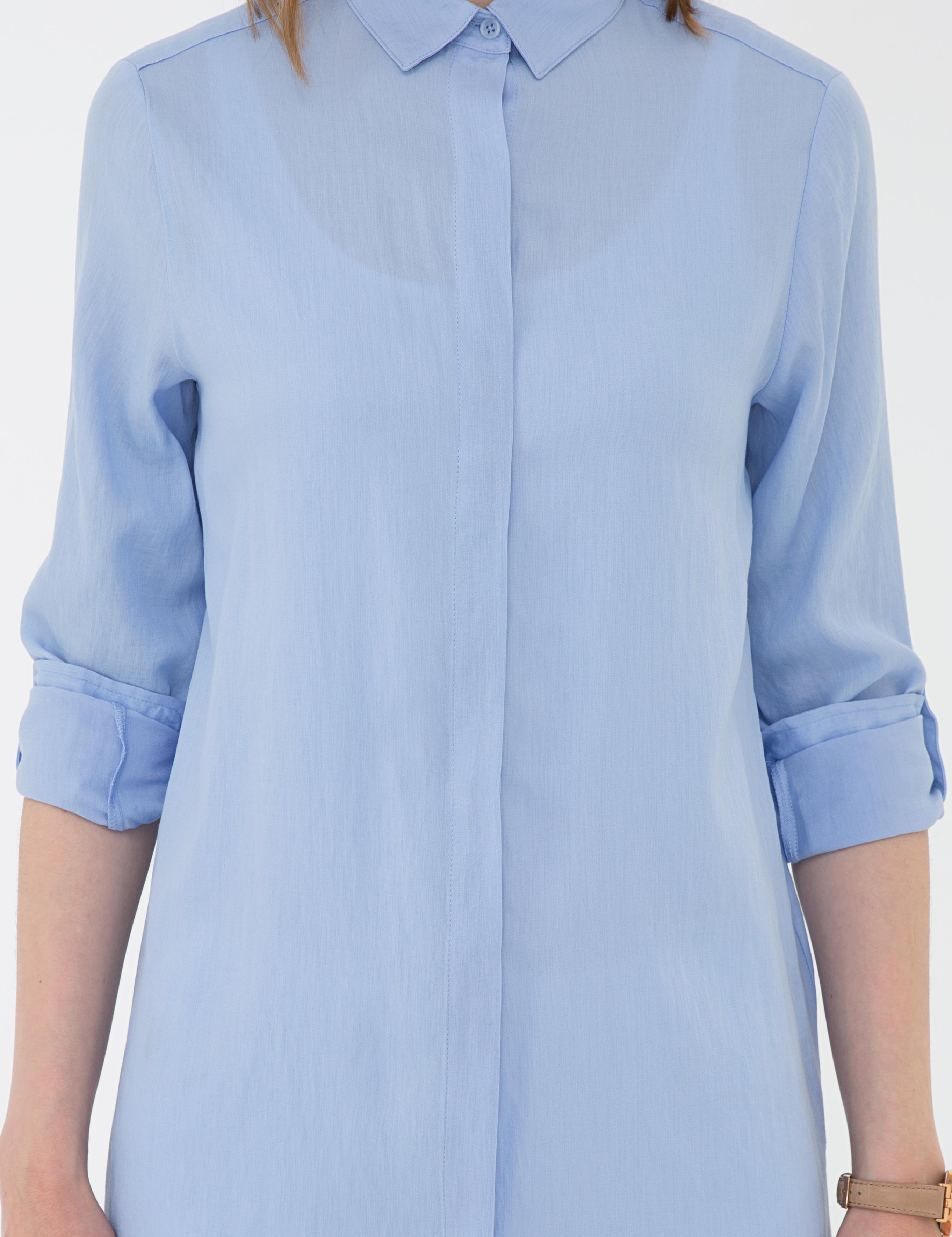 Açık Mavi Comfort Fit Uzun Kollu Gömlek