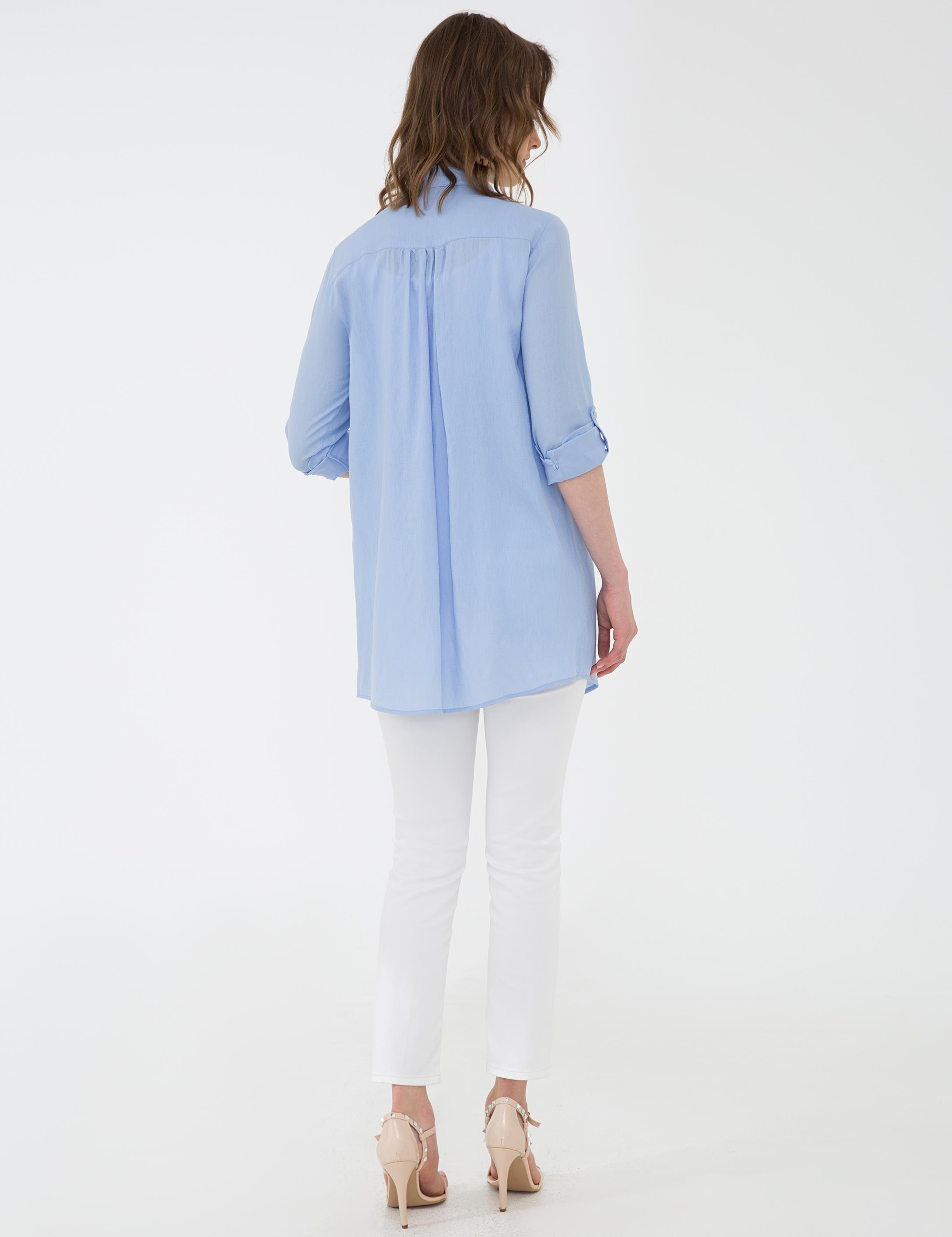 Açık Mavi Comfort Fit Uzun Kollu Gömlek