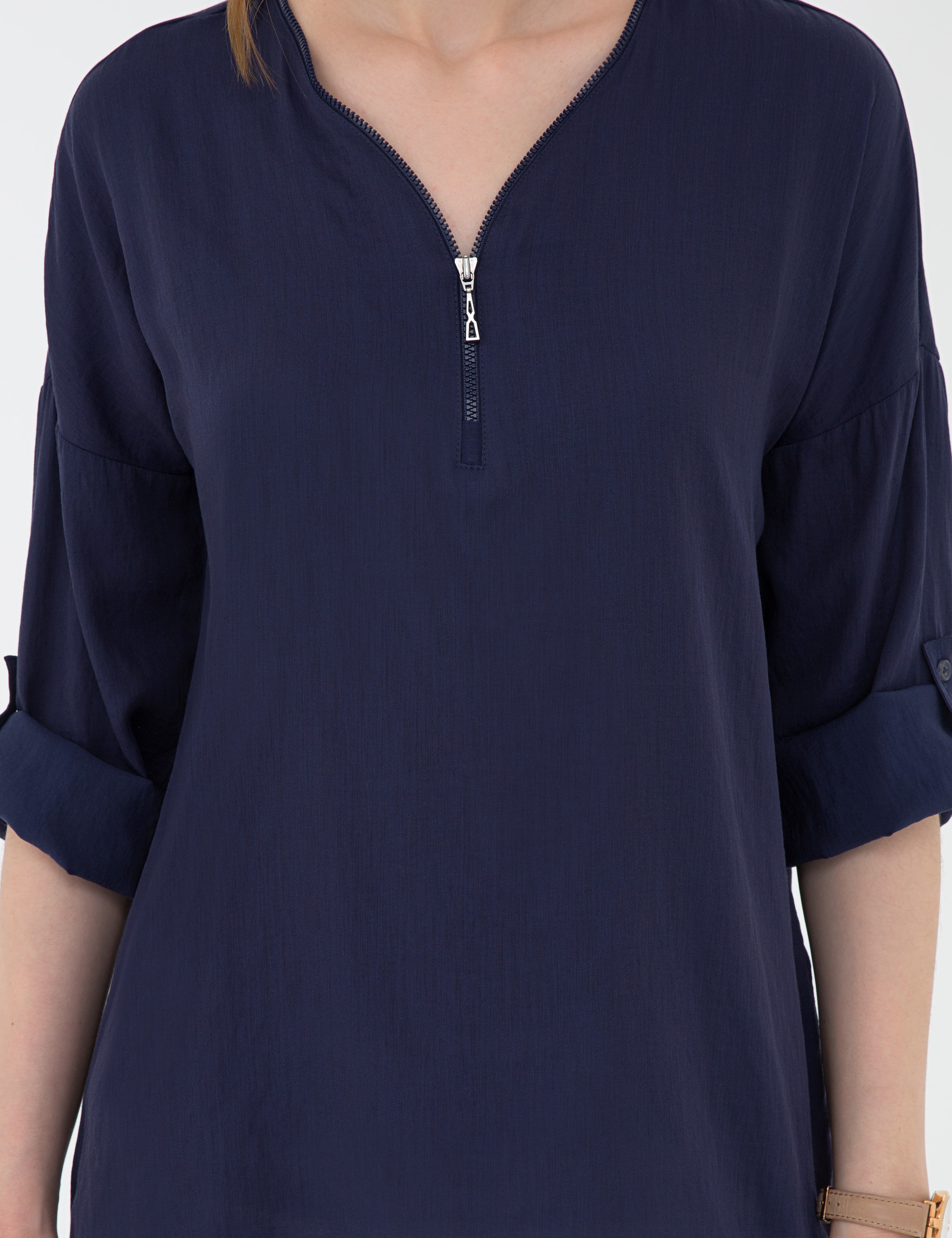 Lacivert Comfort Fit Uzun Kollu Gömlek