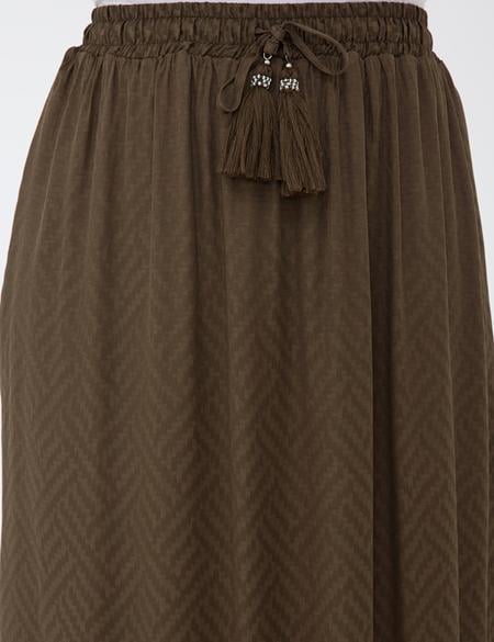 Haki Dokuma Etek - 50204214033