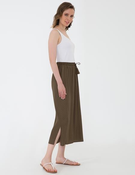 Haki Dokuma Etek - 50204214033