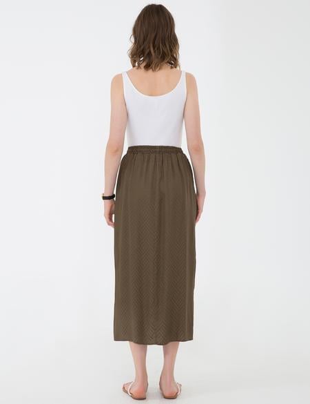 Haki Dokuma Etek - 50204214033