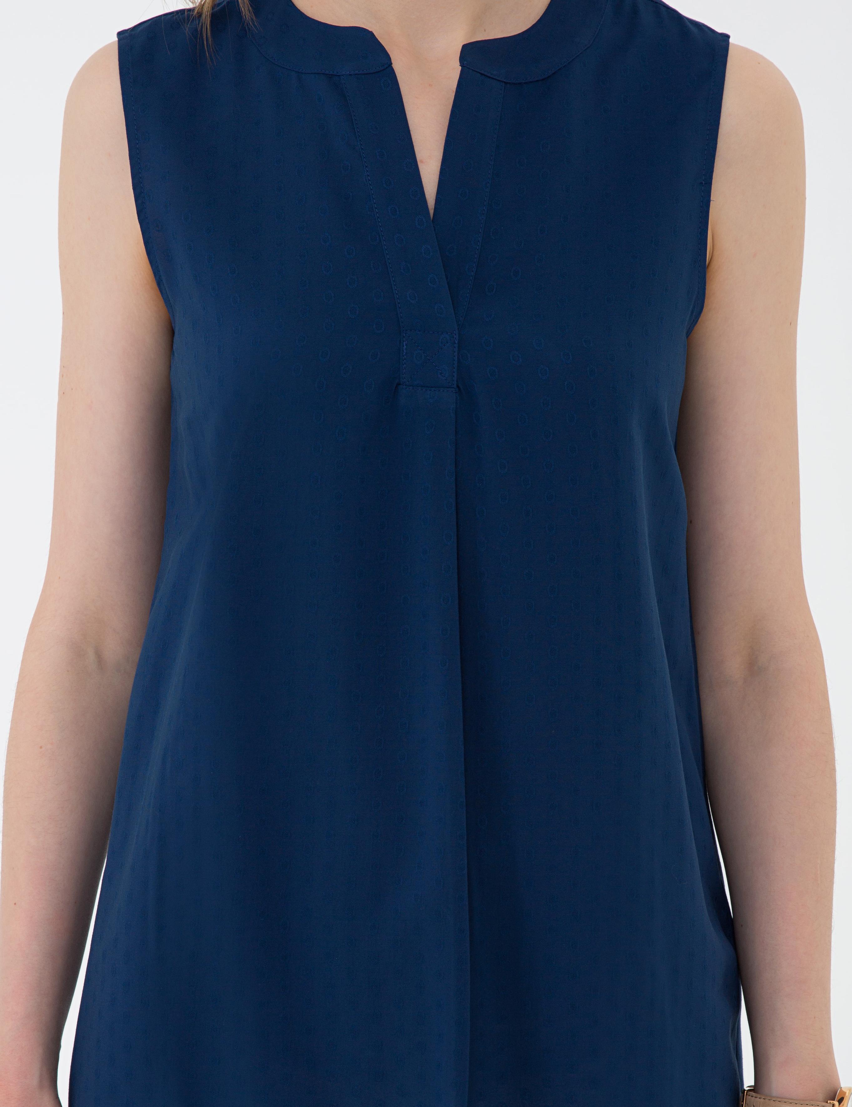 Lacivert Slim Fit Kolsuz Gömlek