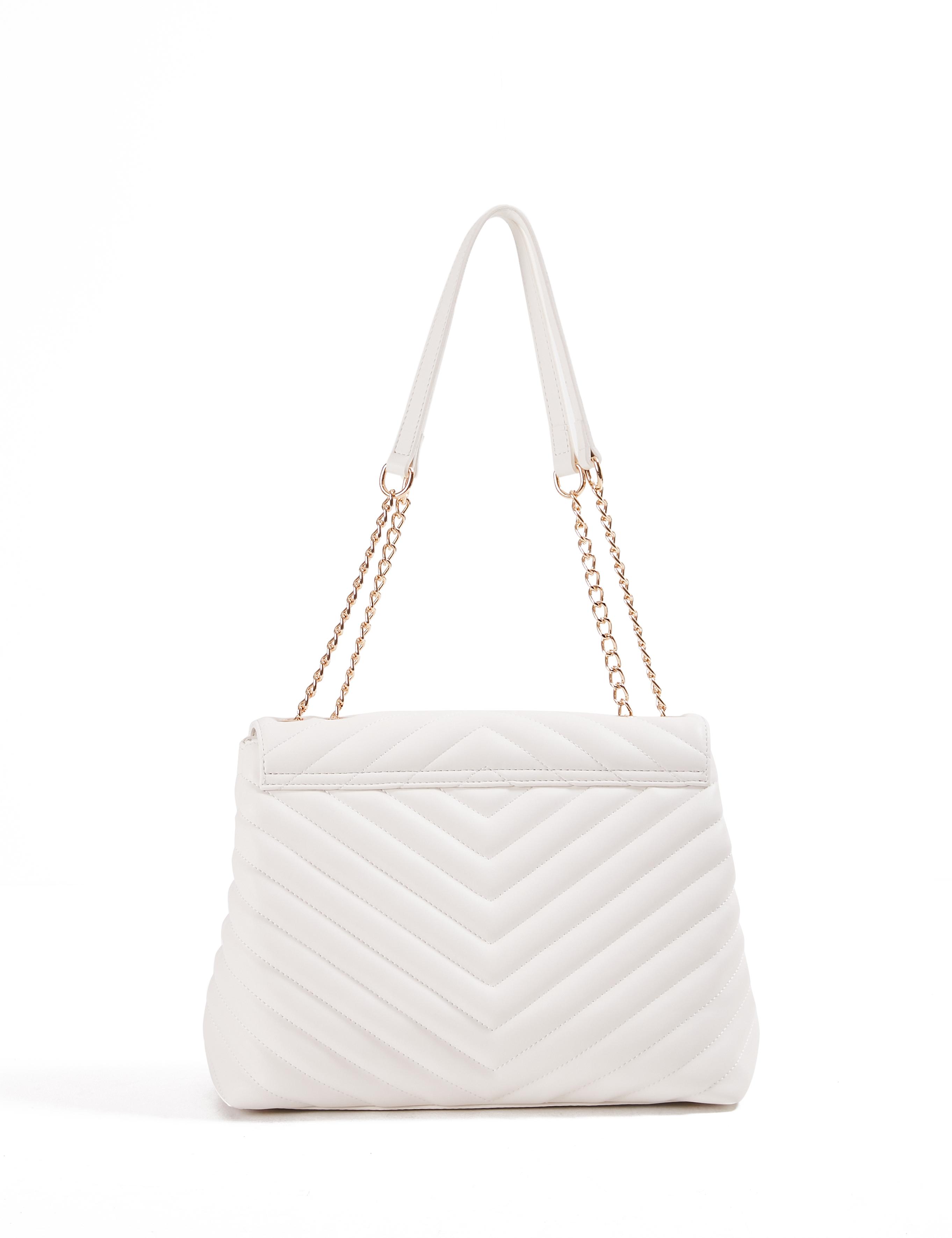 Beyaz Zincir Askılı Omuz Çantası