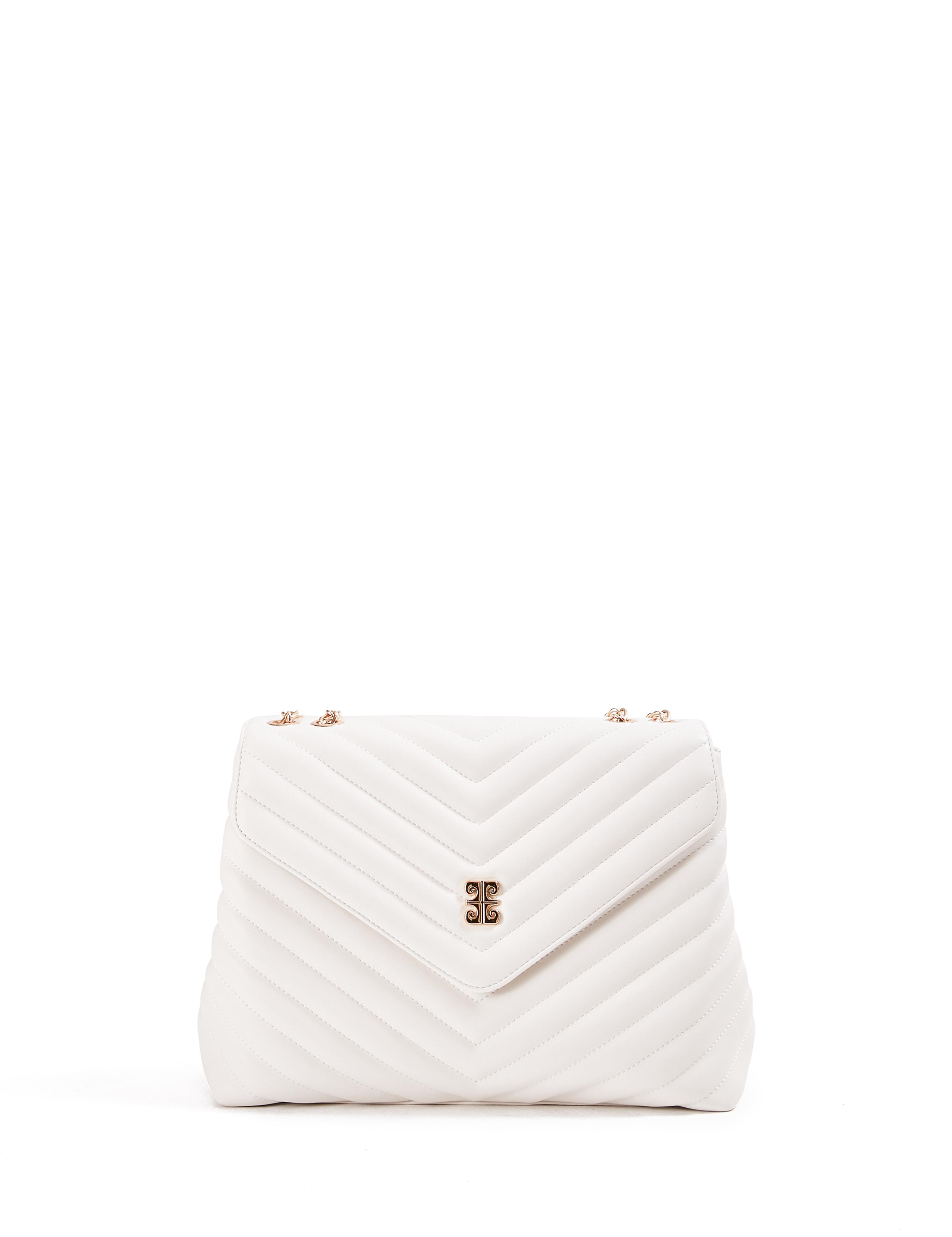 Beyaz Zincir Askılı Omuz Çantası