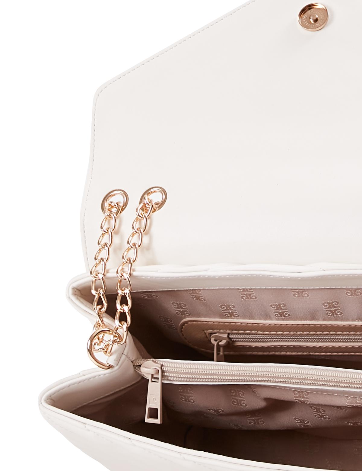 Beyaz Zincir Askılı Omuz Çantası - 50245066008