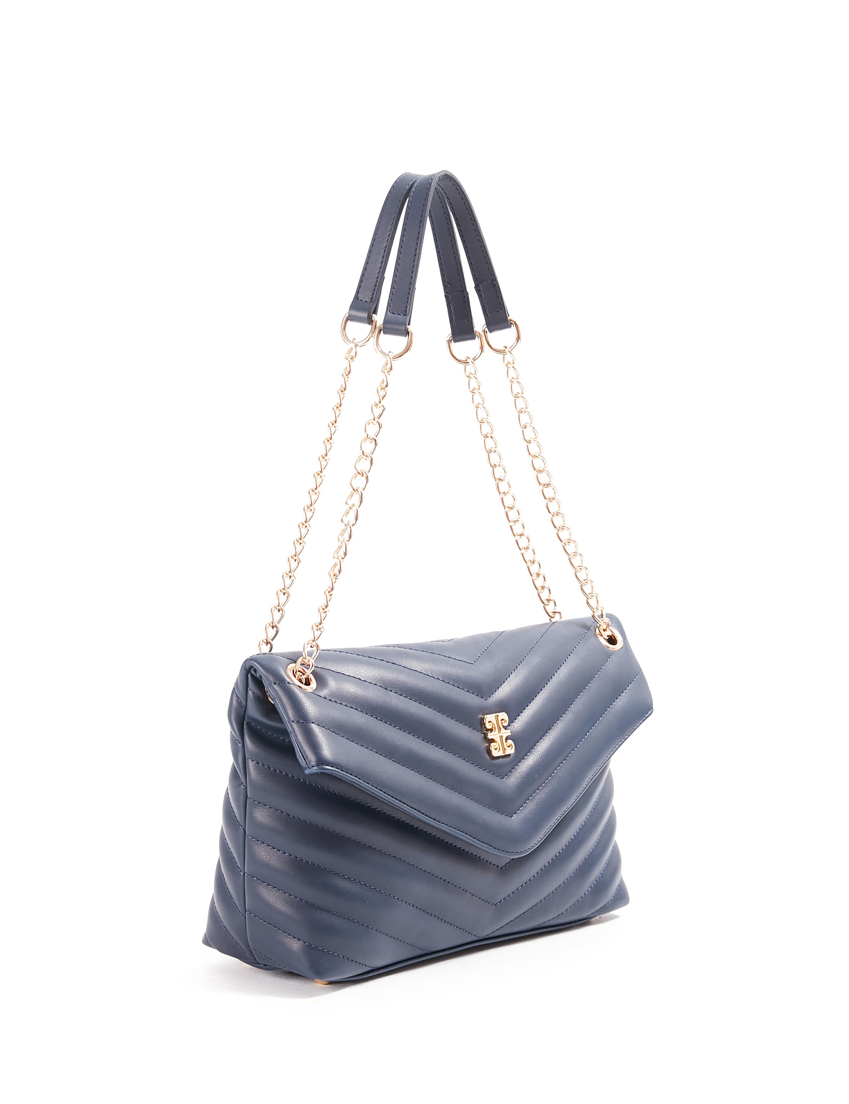 Lacivert Zincir Askılı Omuz Çantası