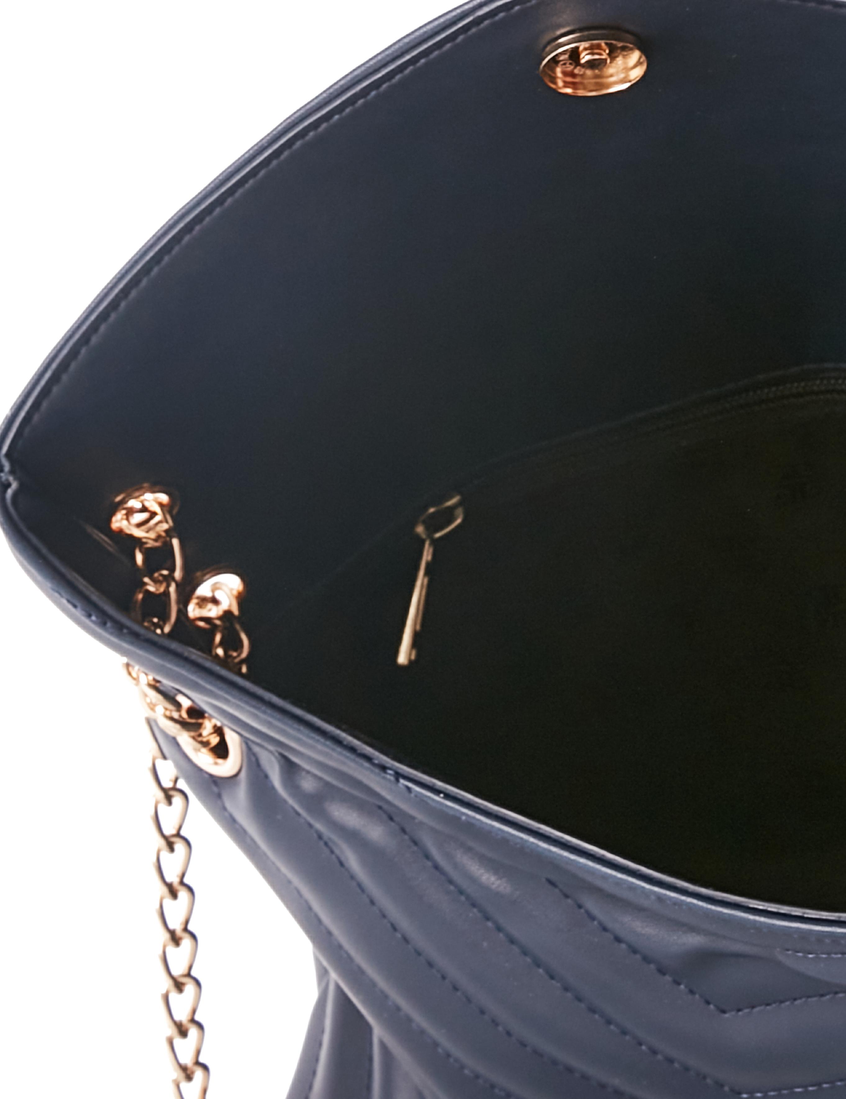 Lacivert Zincir Askılı Omuz Çantası