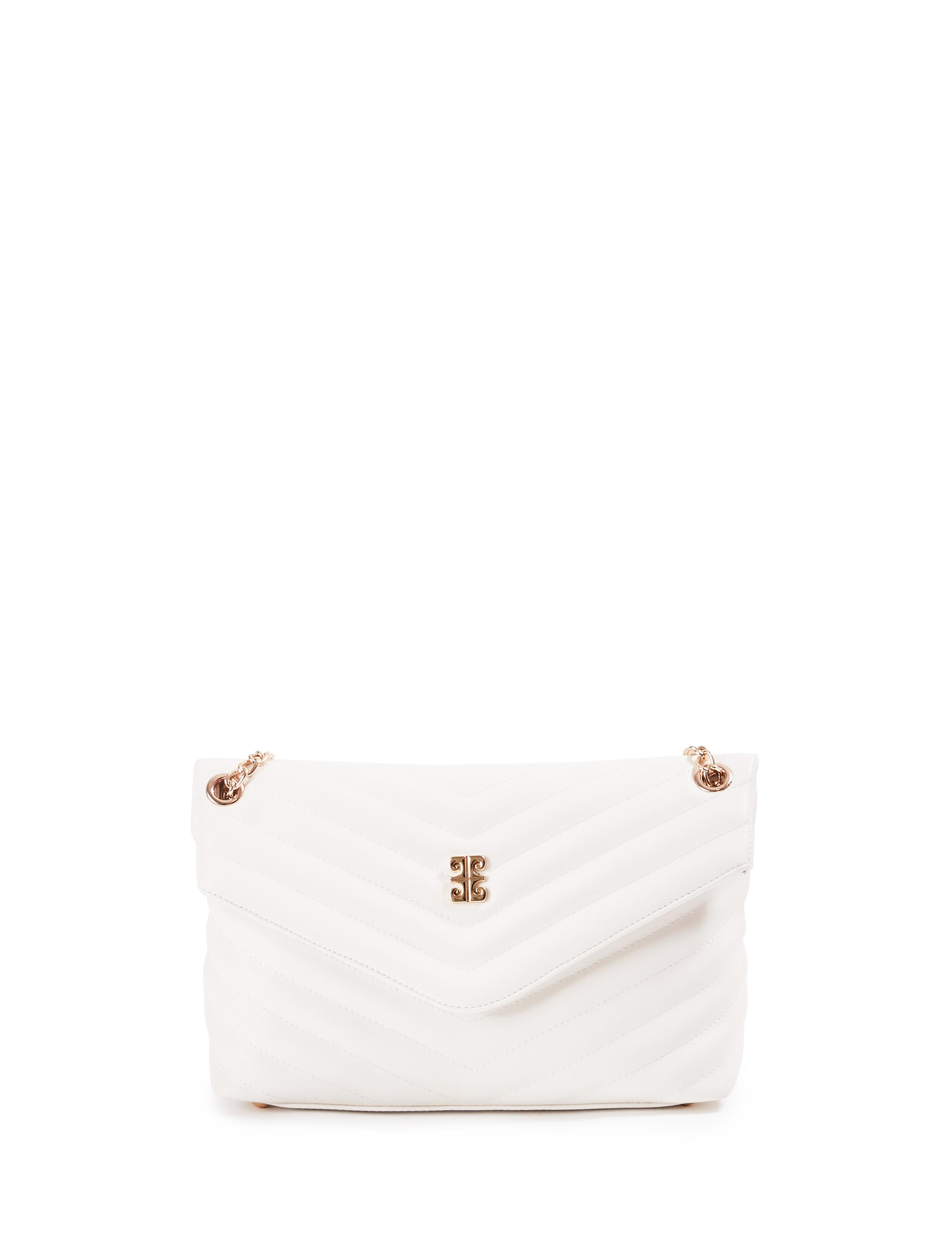 Beyaz Zincir Askılı Omuz Çantası