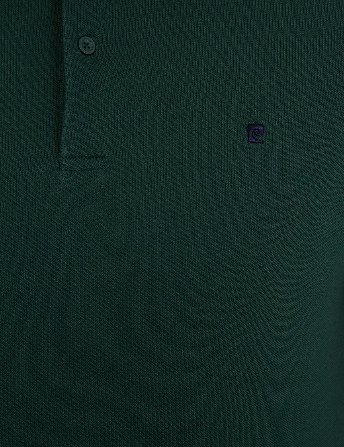 Koyu Yeşil Slim Fit Polo Yaka Basic  Tişört - 50239843061