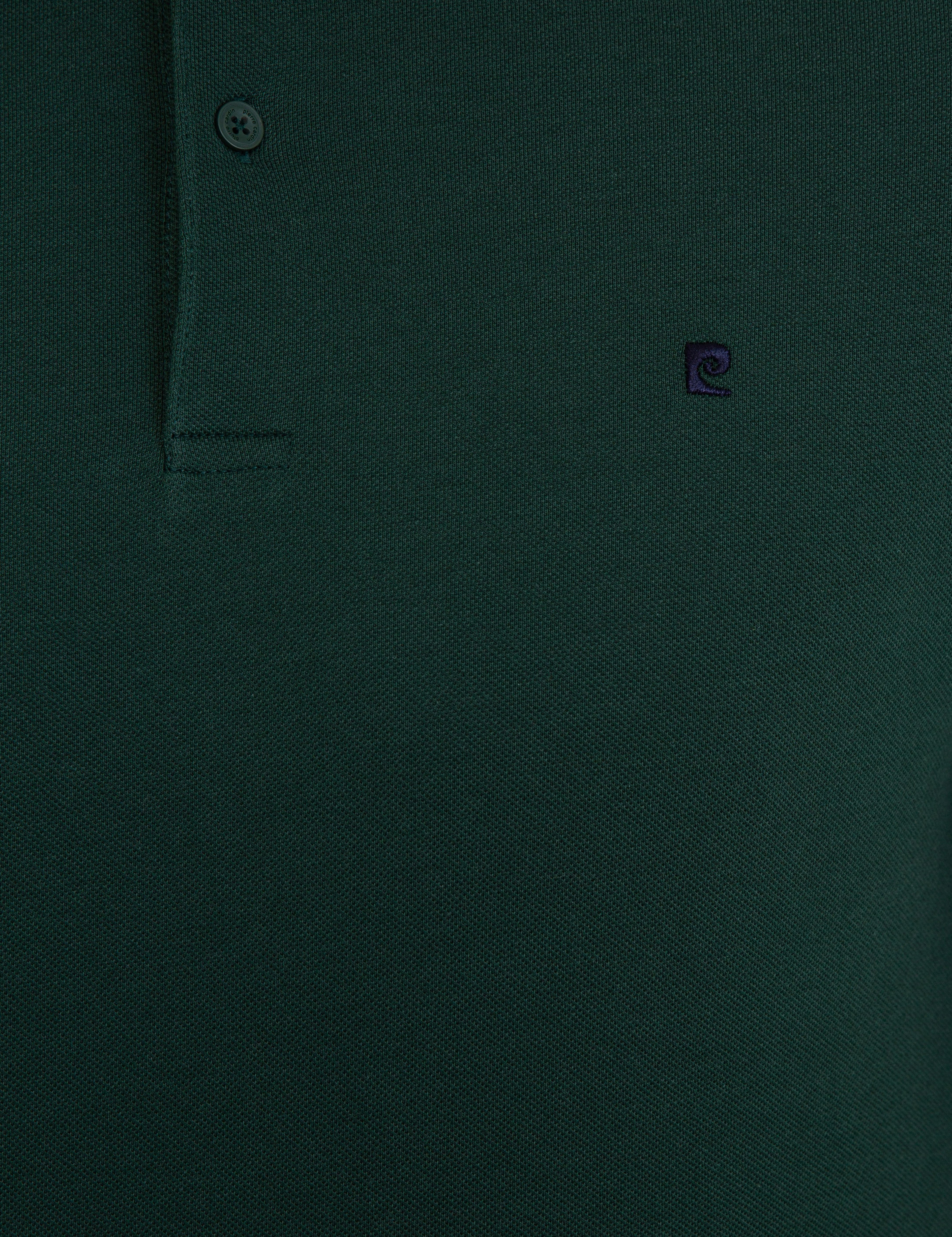 Koyu Yeşil Slim Fit Polo Yaka Basic  Tişört - Image 5