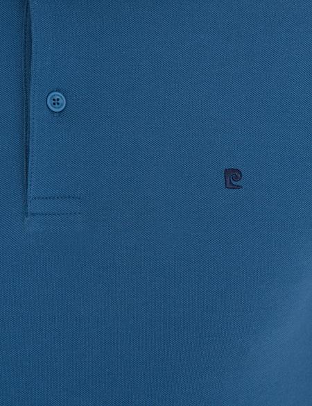 İndigo Mavi Slim Fit Basic Polo Yaka T-Shirt - 50239844059