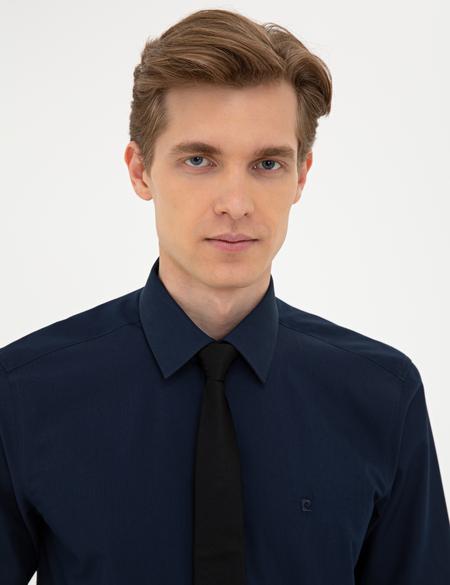 Lacivert Slim Fit Basic Gömlek - 50240454028