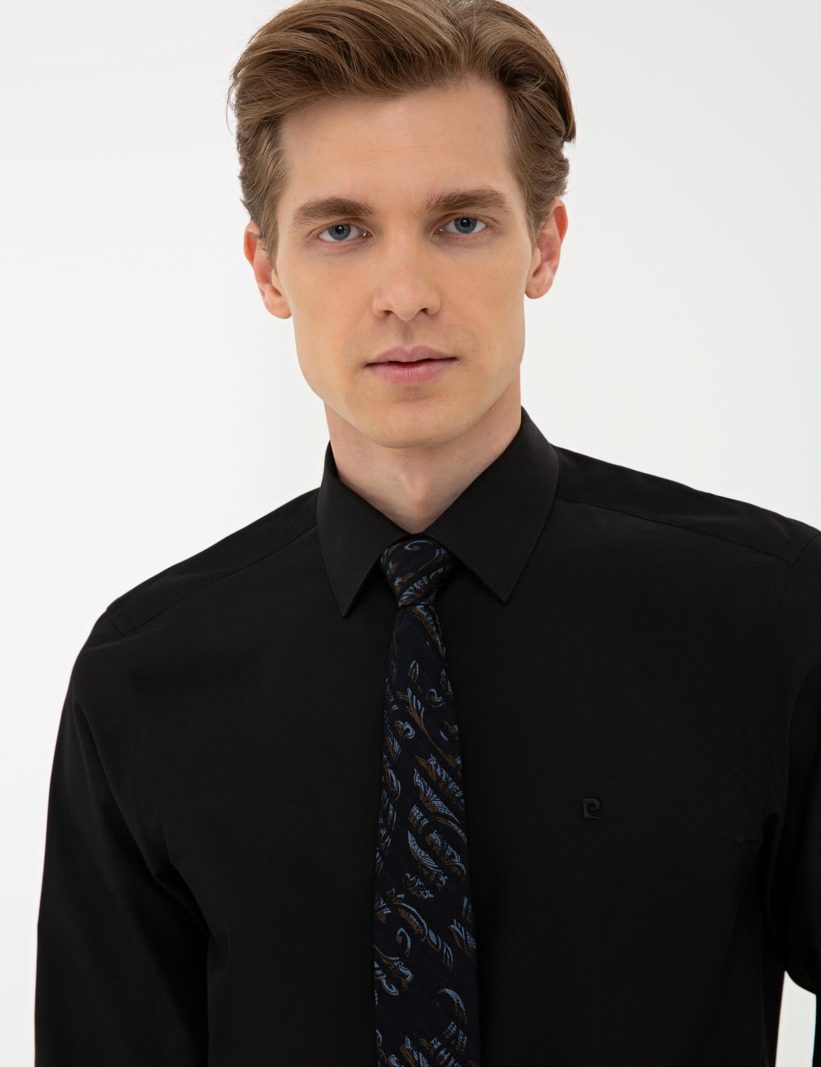 Siyah Slim Fit Basic Gömlek