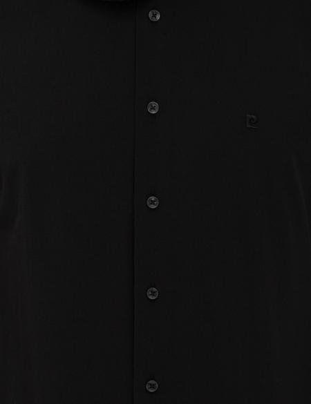 Siyah Slim Fit Basic Gömlek - 50240454037