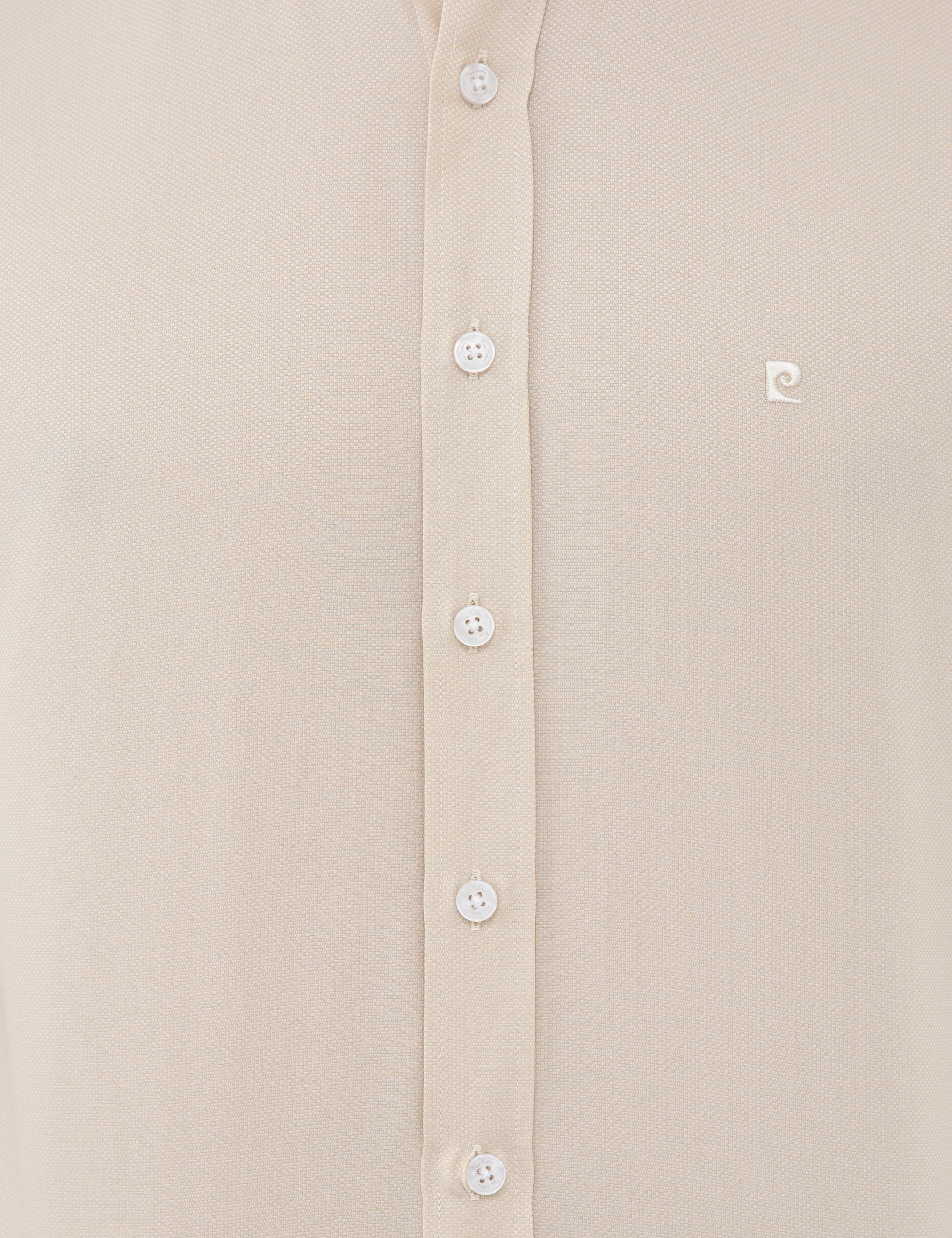 Bej Slim Fit Oxford Gömlek