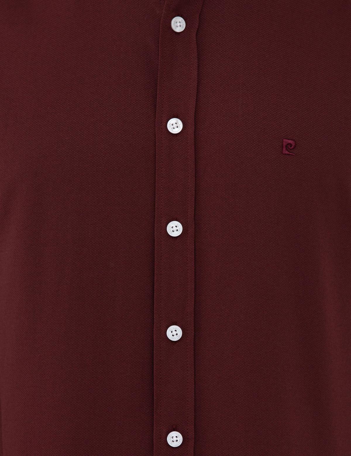 Bordo Slim Fit Oxford Gömlek - 50240386028