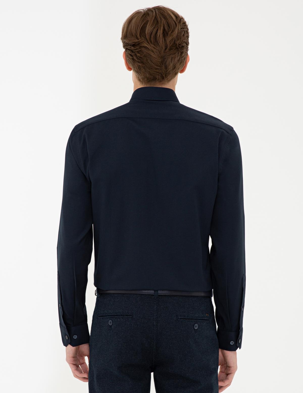 Lacivert Slim Fit Oxford Gömlek - 50240386041